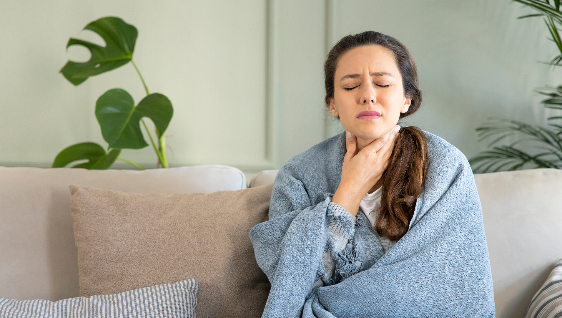 Behandlung von Halsschmerzen 
